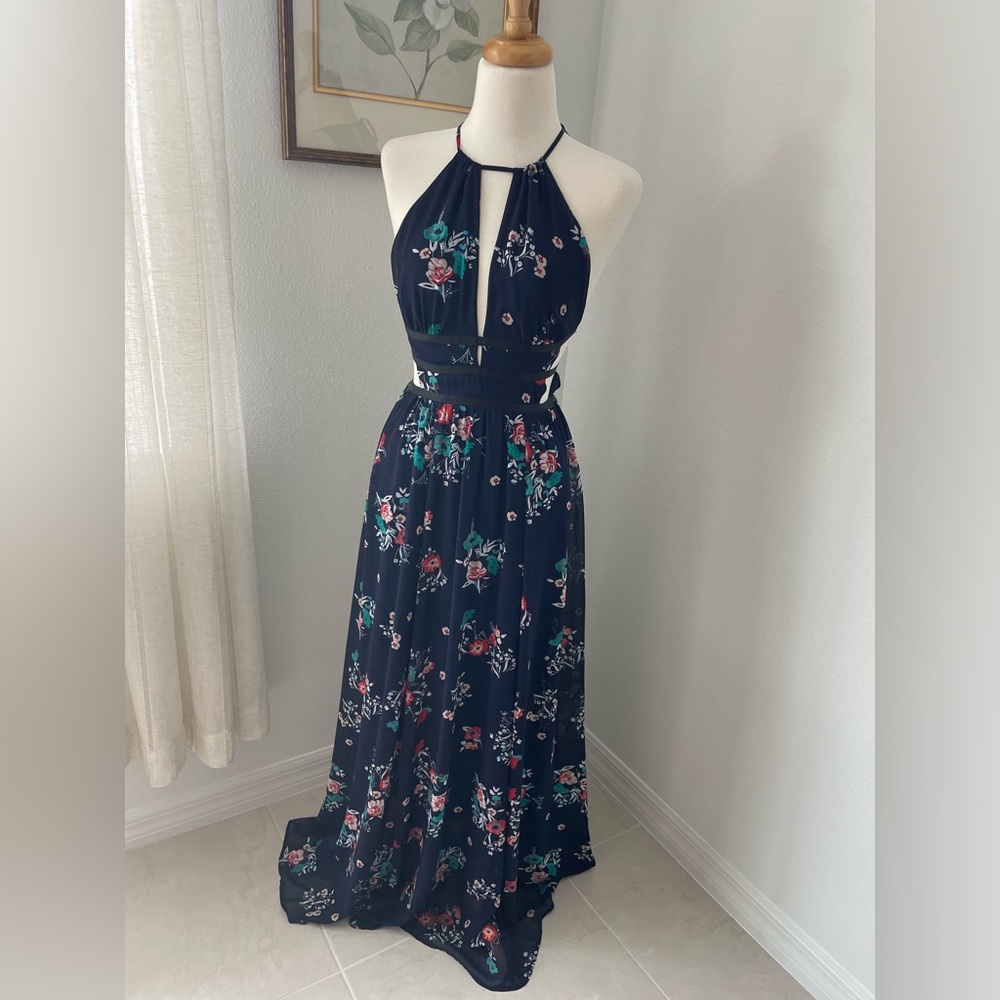 Express Maxi blue dress extra small